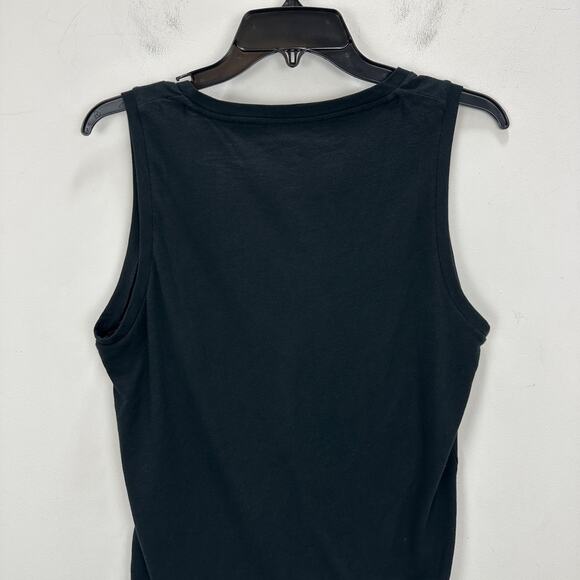 J.Crew Slub Cotton V Neck Tank Top Black Basics Lightweight Relaxed Medium NWT - Picture 10 of 10